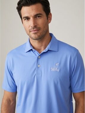 Peter Millar Men’s Summer Comfort Polo Blue Size XL